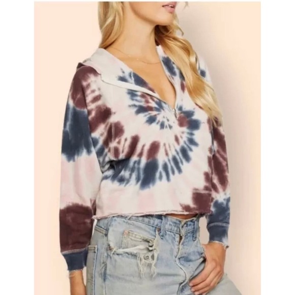 CHASER Distressed Tie Dye Hoodie, Small. NEW With Tags. - Picture 1 of 7